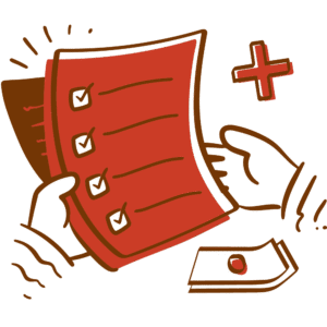 A hand holding a stack of papers with a plus sign, symbolizing insurance support and navigation to simplify the process of obtaining medications.